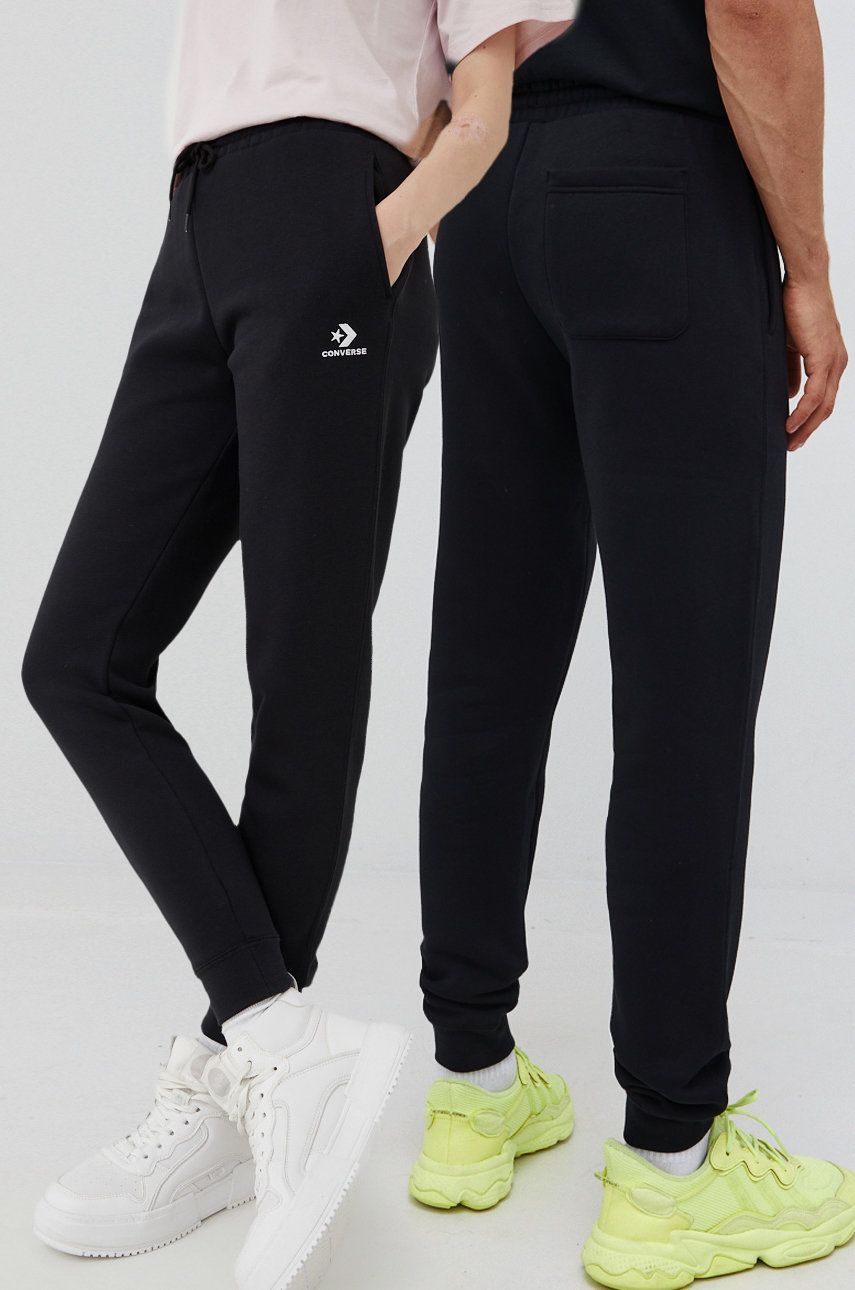 Converse pantaloni de trening culoarea negru, neted answear.ro imagine noua