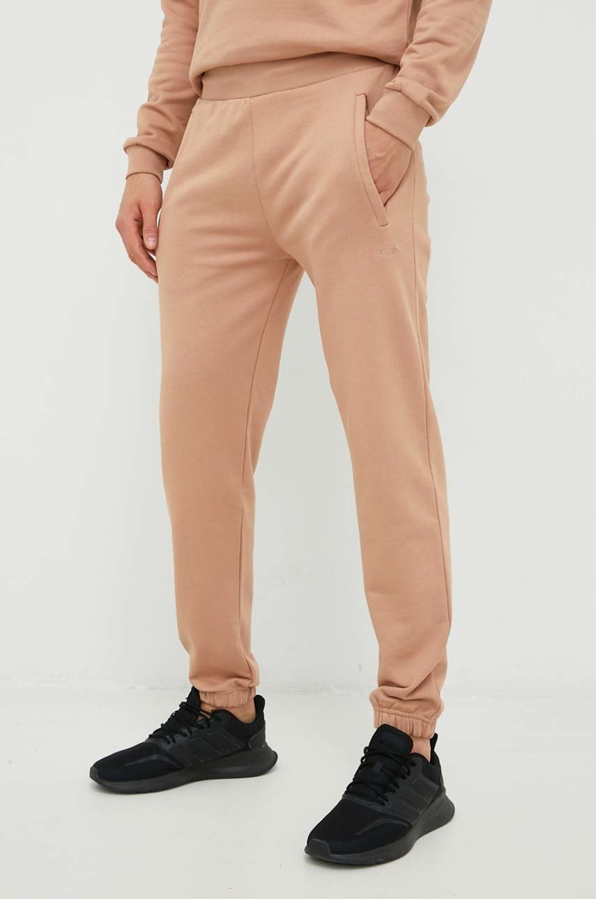 Arkk Copenhagen Pantaloni De Trening Din Bumbac Unisex, Culoarea Bej, Neted