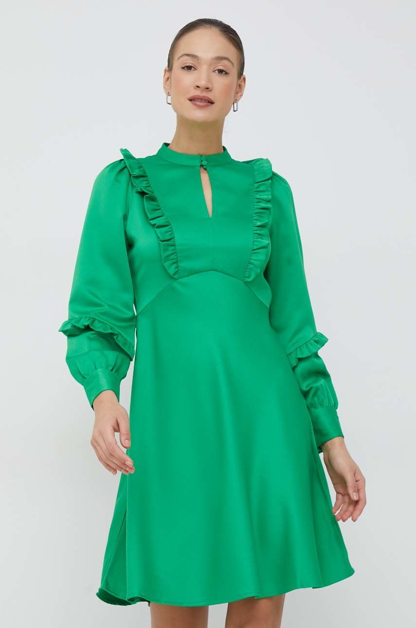 Y.A.S rochie culoarea verde, mini, evazati