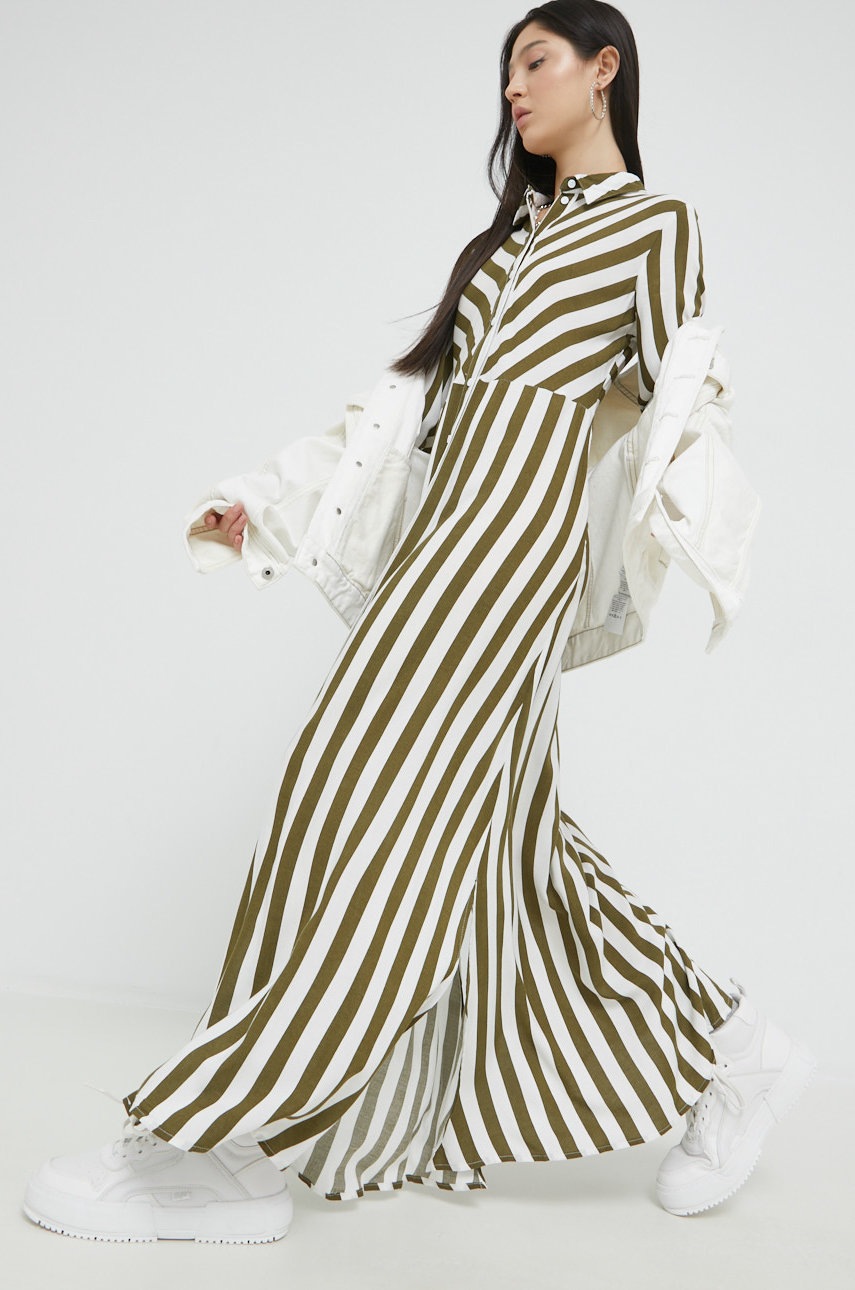 

Рокля JDY в зелено дълъг модел със стандартна кройка, Зелен