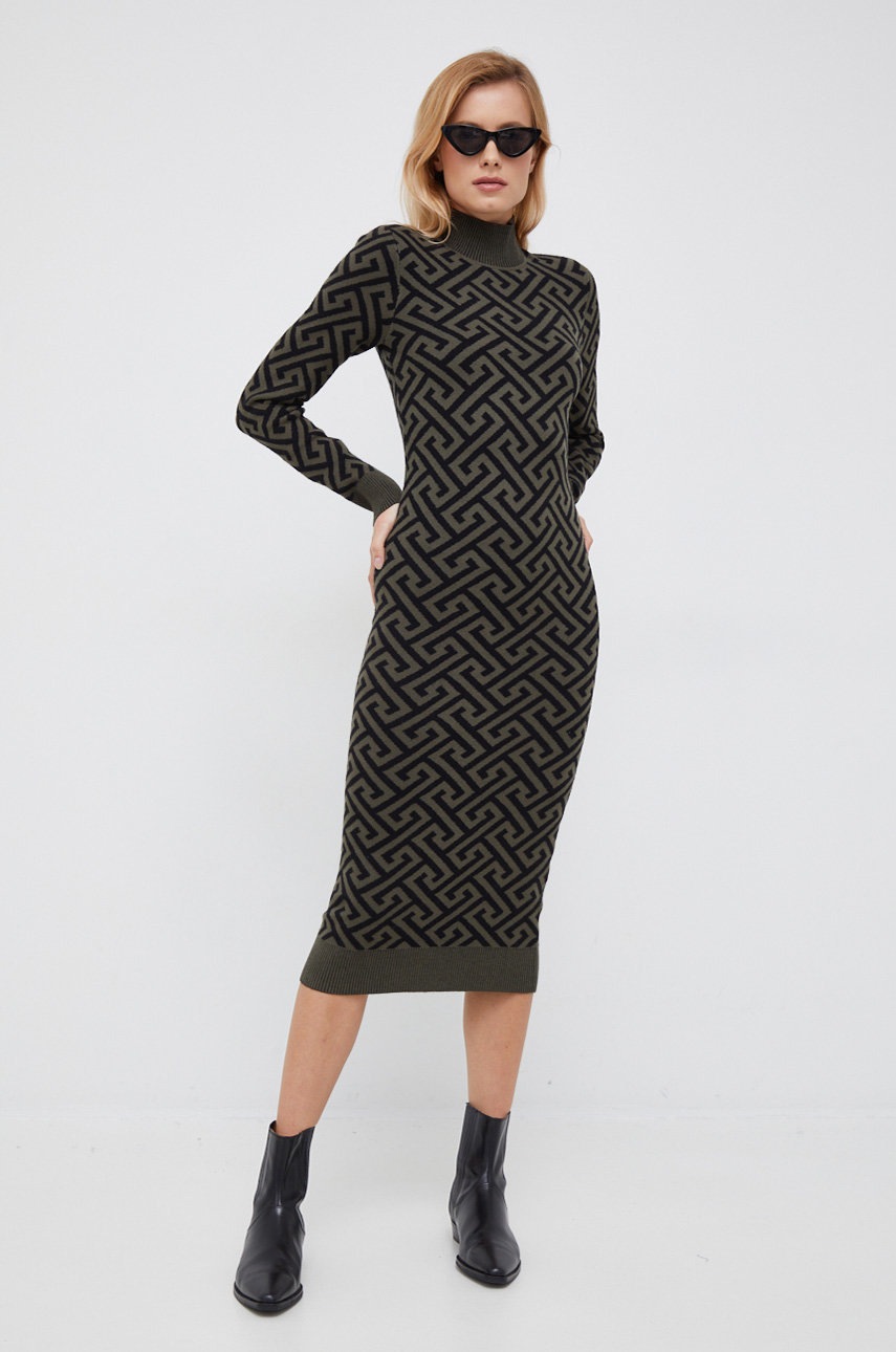 

Платье Vero Moda цвет зелёный midi облегающая