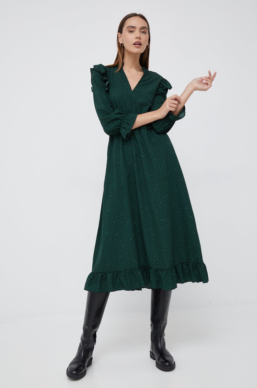 

Платье Vero Moda цвет зелёный maxi прямая