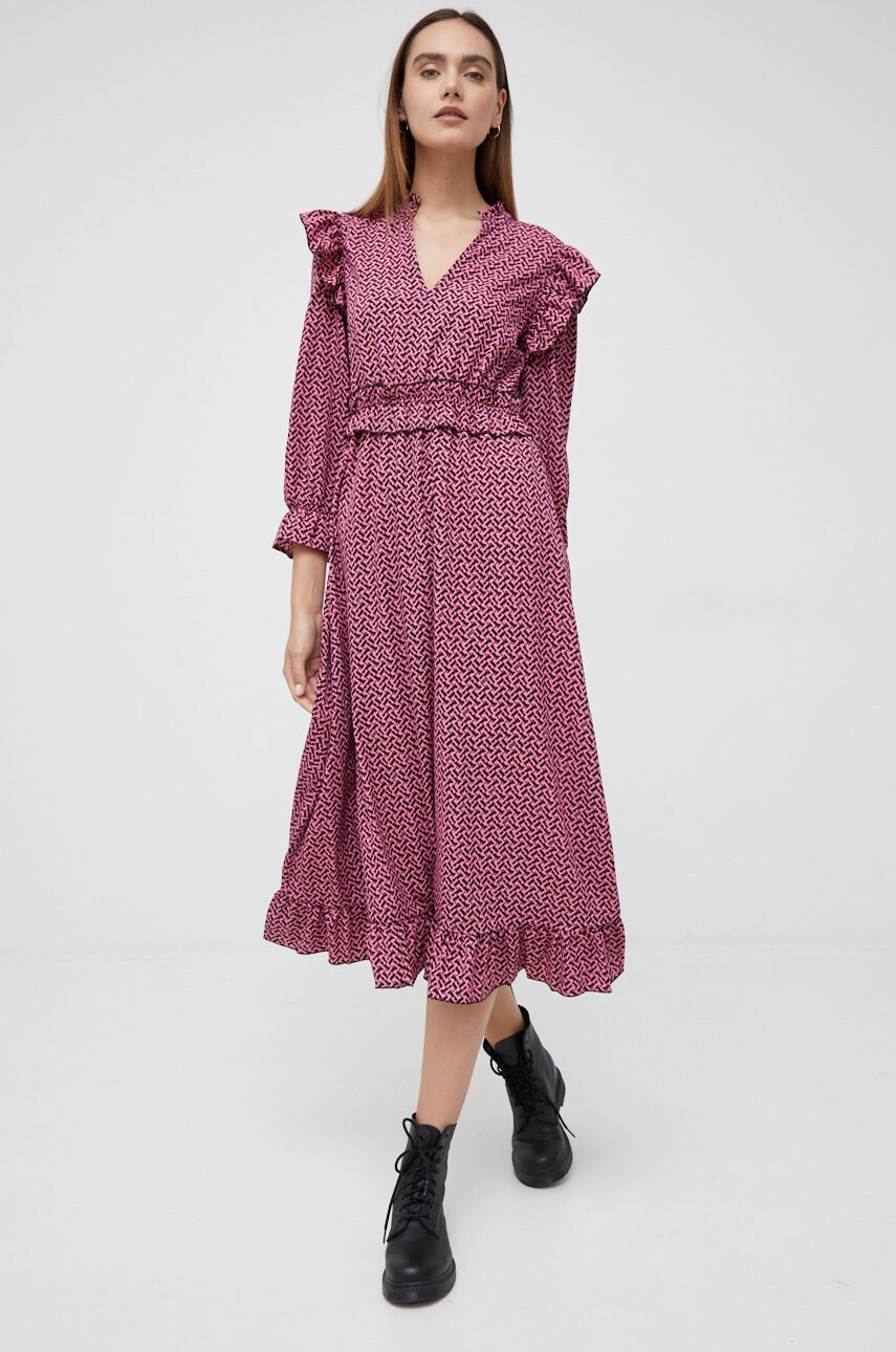 Vero moda rochie culoarea roz, maxi, drept