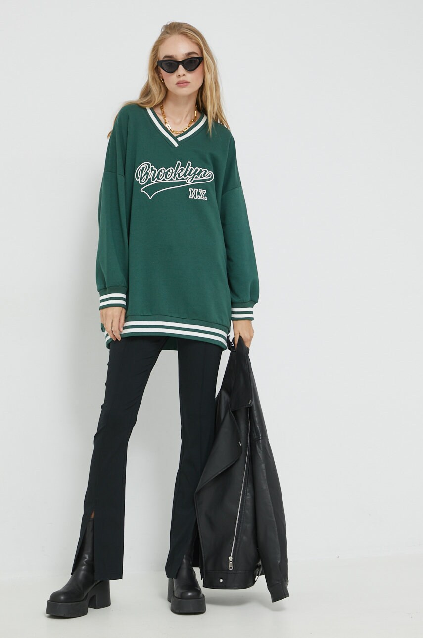 Only rochie culoarea verde, mini, oversize