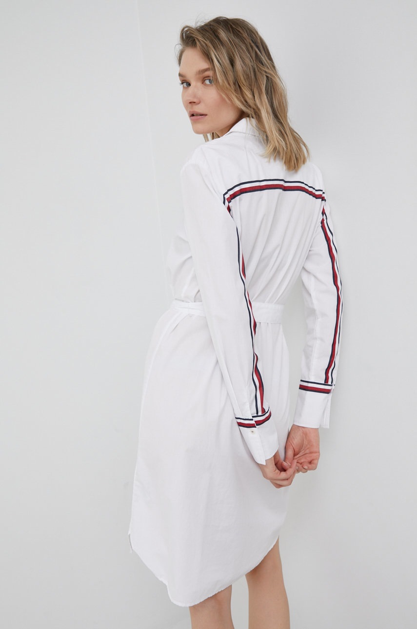 

Бавовняна сукня Tommy Hilfiger колір білий mini пряма