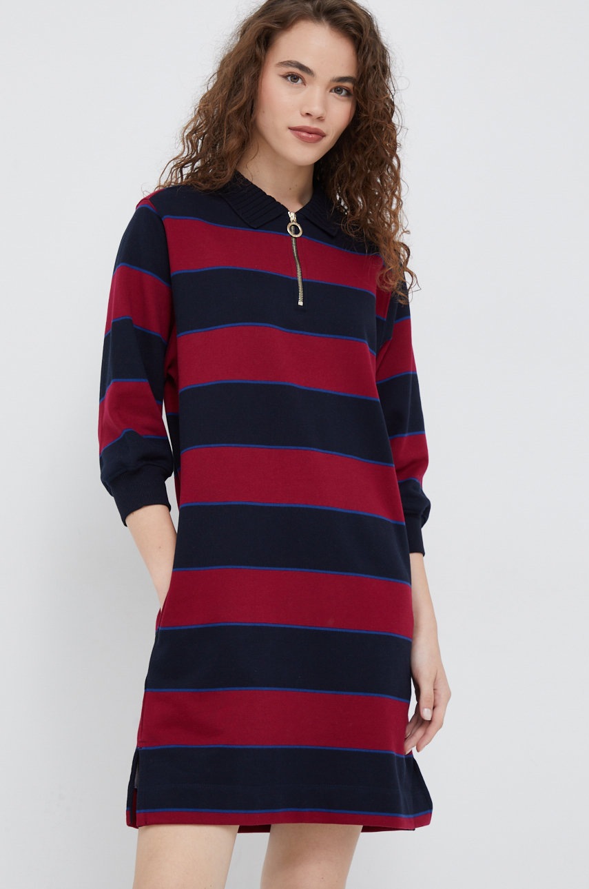 

Хлопковое платье Tommy Hilfiger цвет синий mini прямая
