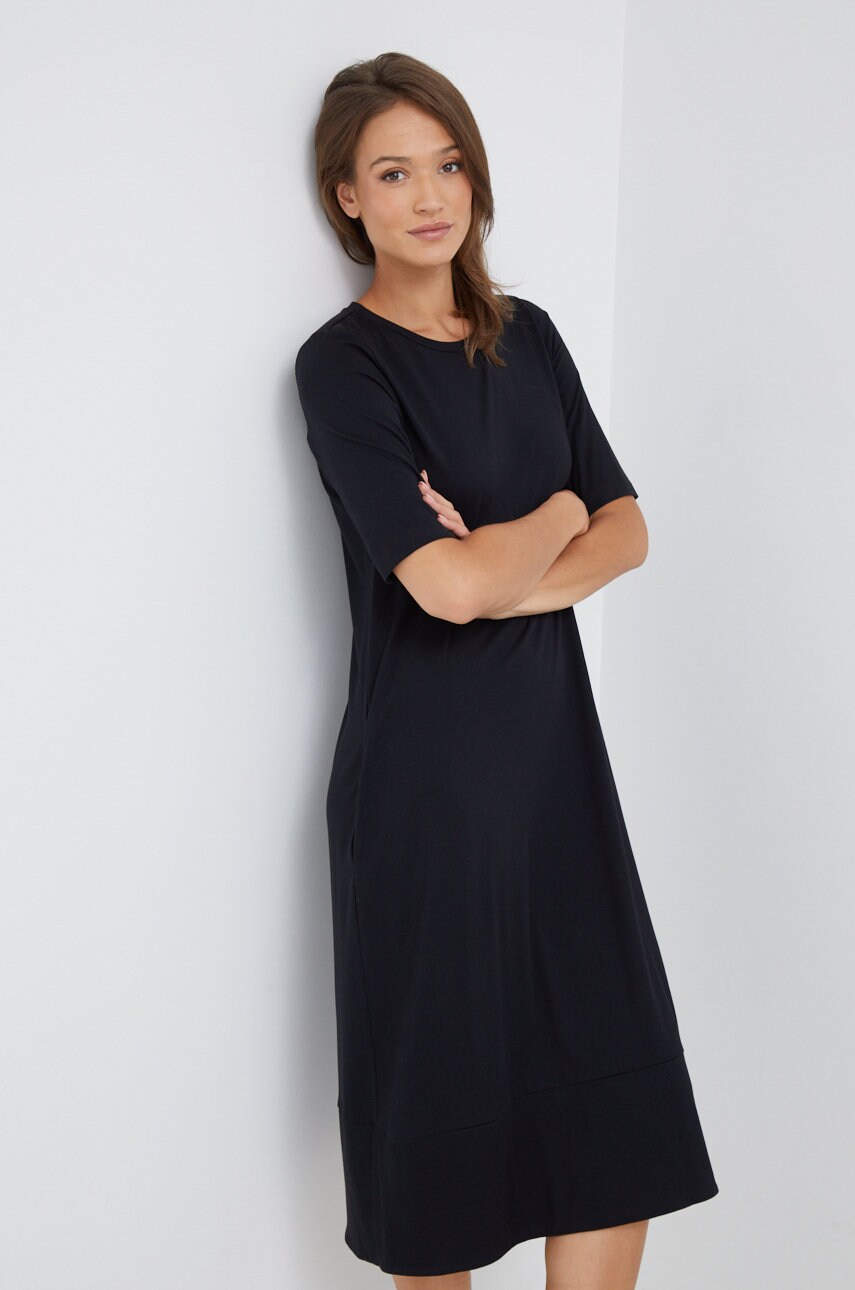 

Сукня Dkny колір чорний midi пряма
