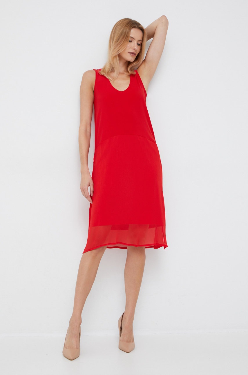 

Сукня Dkny колір червоний mini пряма