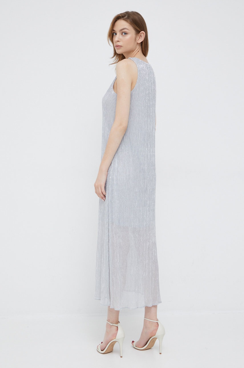 

Платье Dkny цвет серебрянный maxi прямая