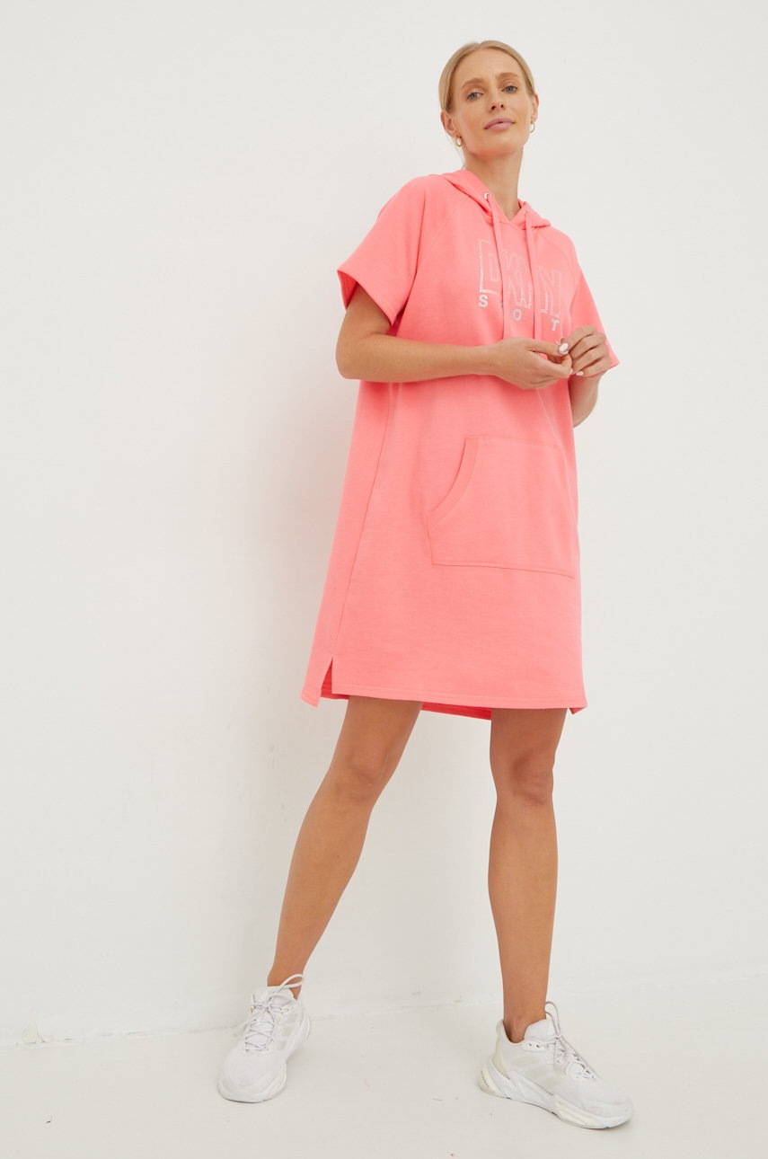 

Платье Dkny цвет розовый mini прямая