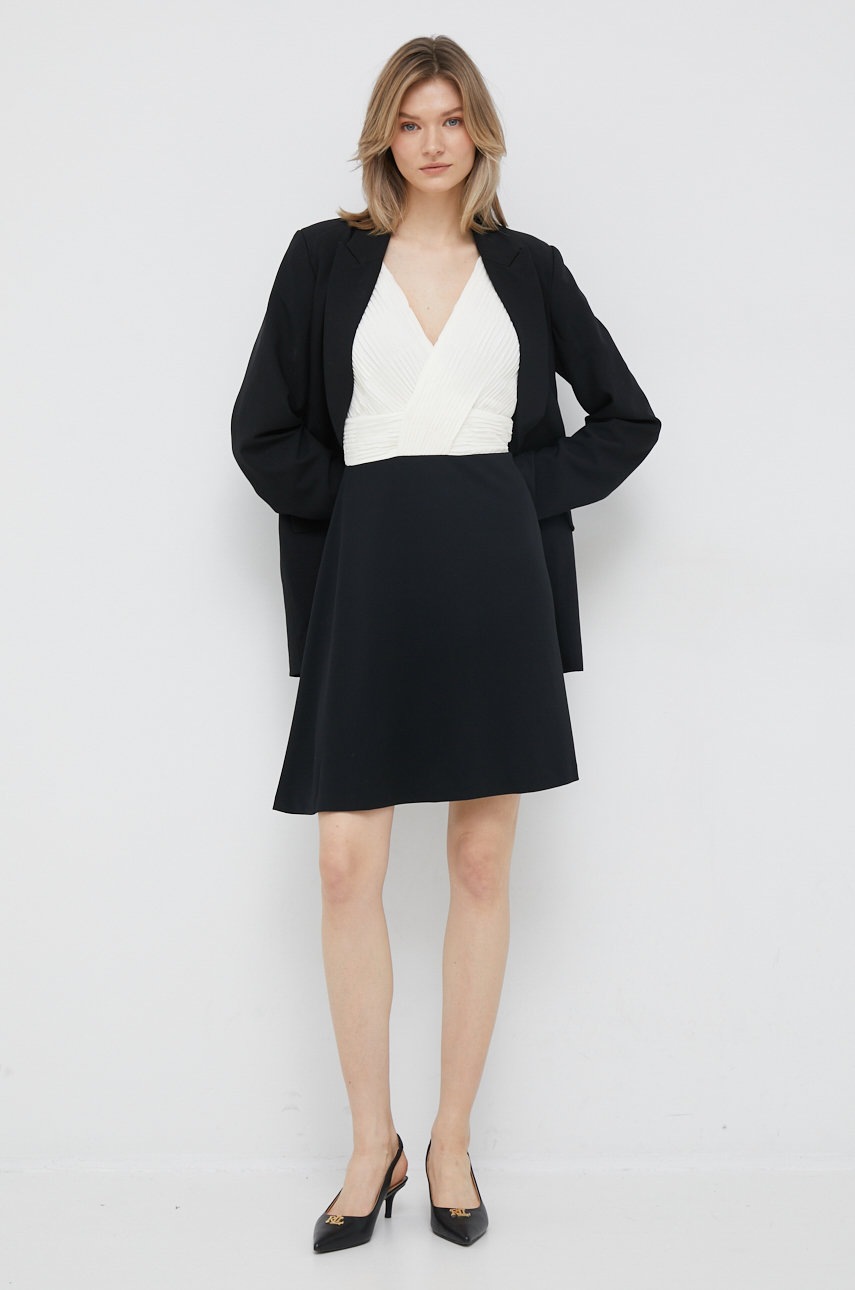 

Платье Dkny цвет чёрный mini расклешённая