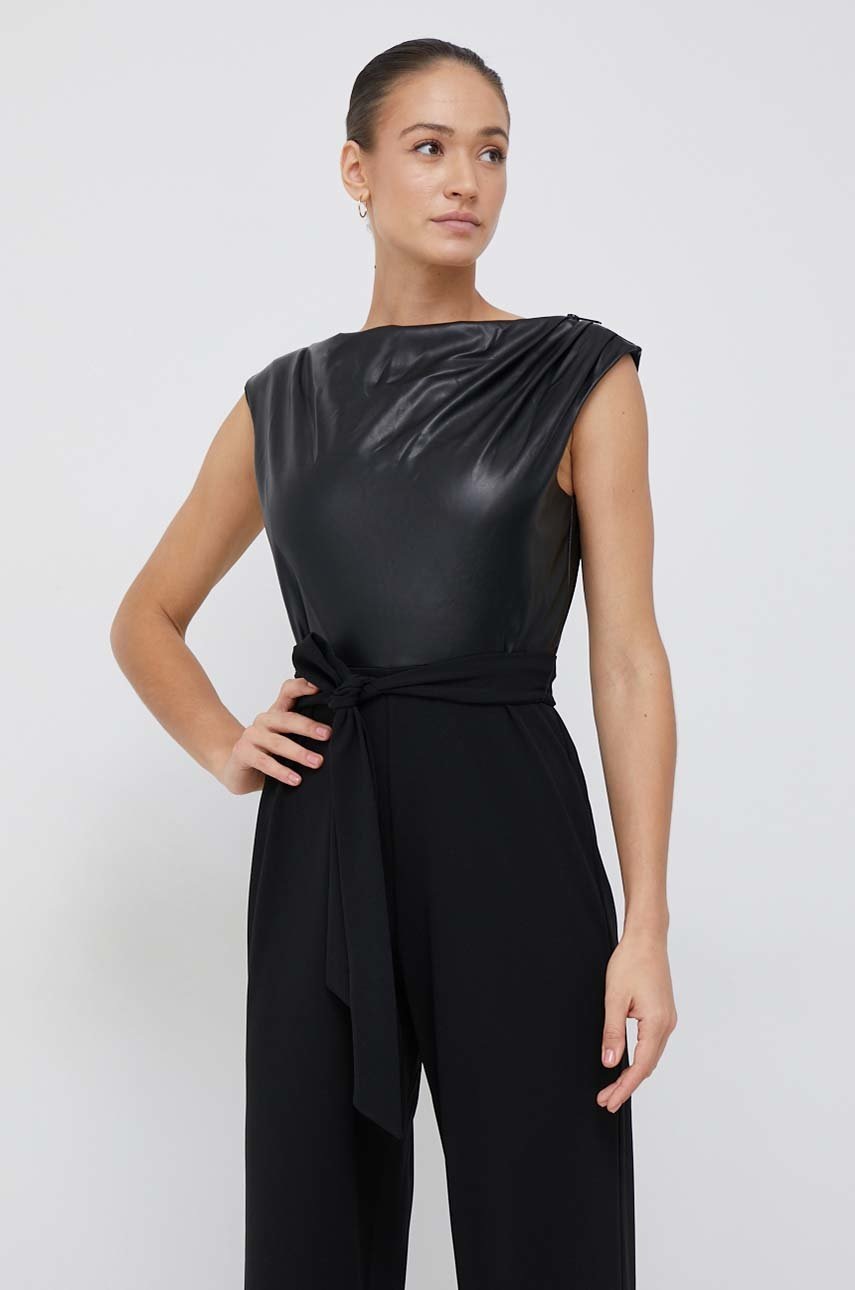 

Гащеризон Dkny в черно с овално деколте, Черен