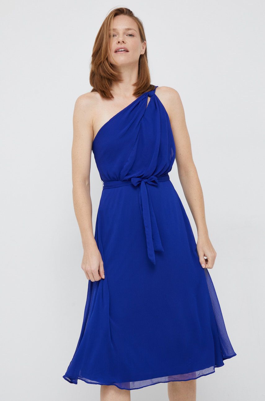 Dkny rochie culoarea albastru marin, mini, drept answear.ro