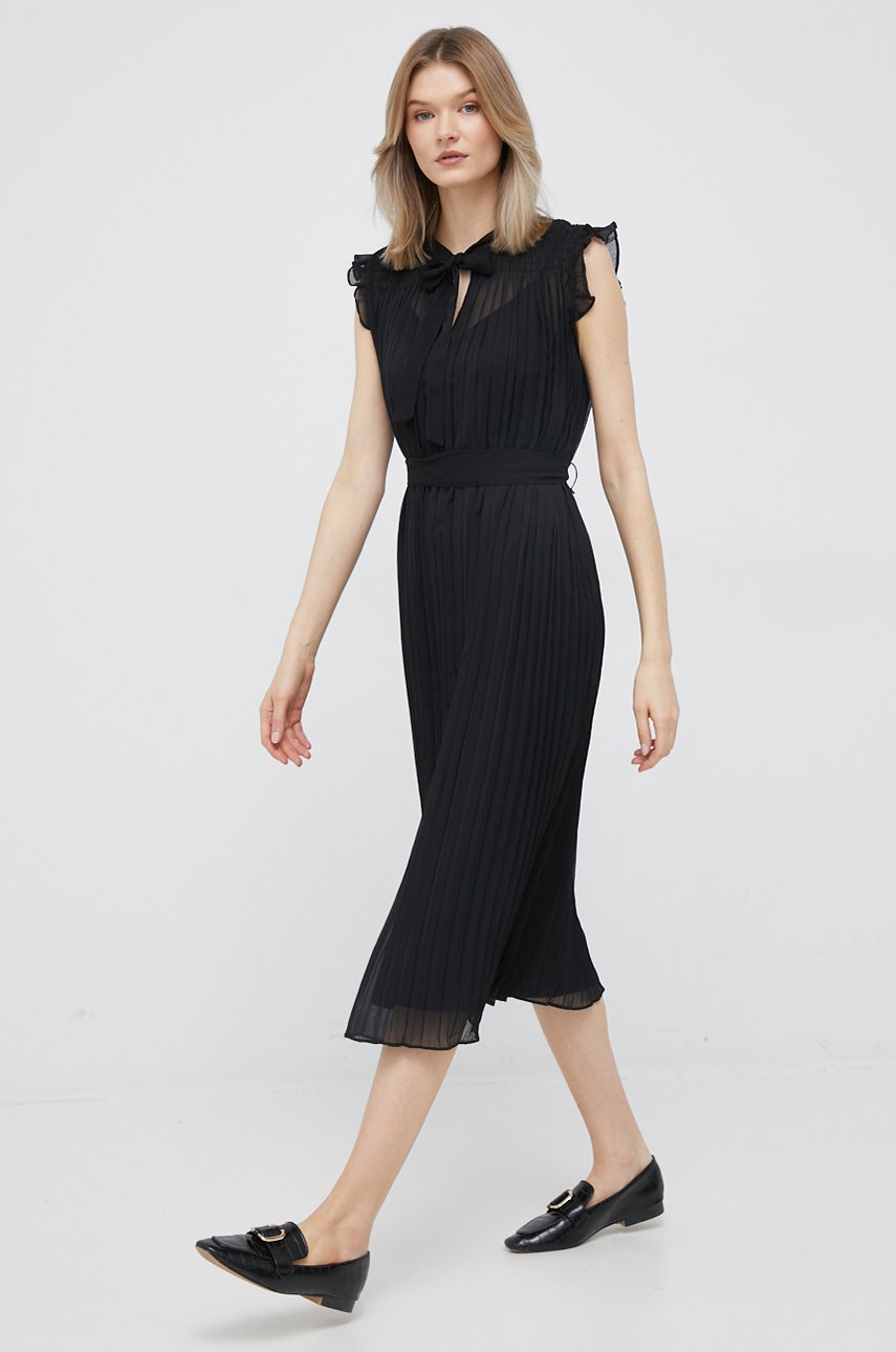 

Платье Dkny цвет чёрный midi прямая
