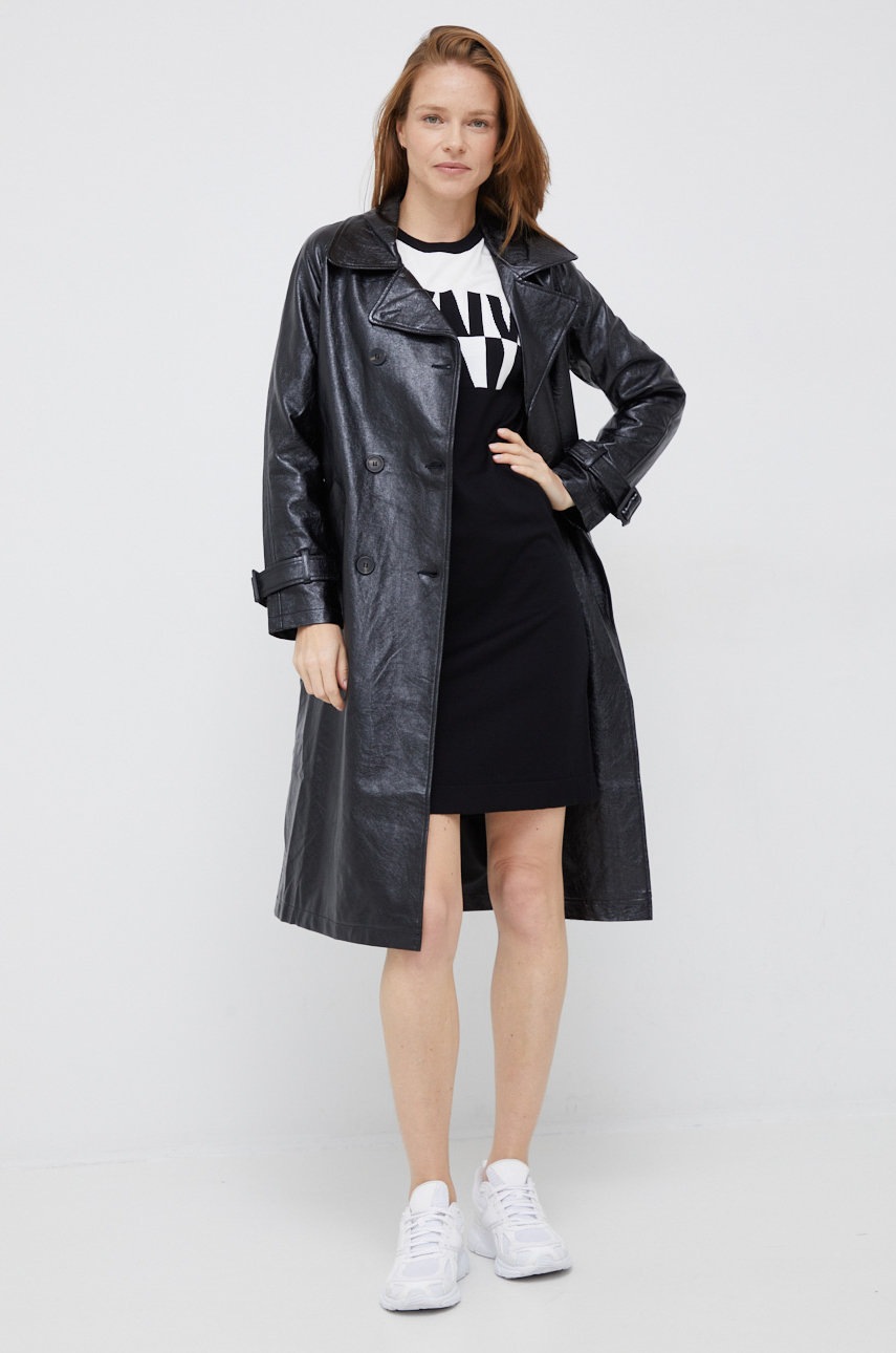 

Платье Dkny цвет чёрный mini прямая