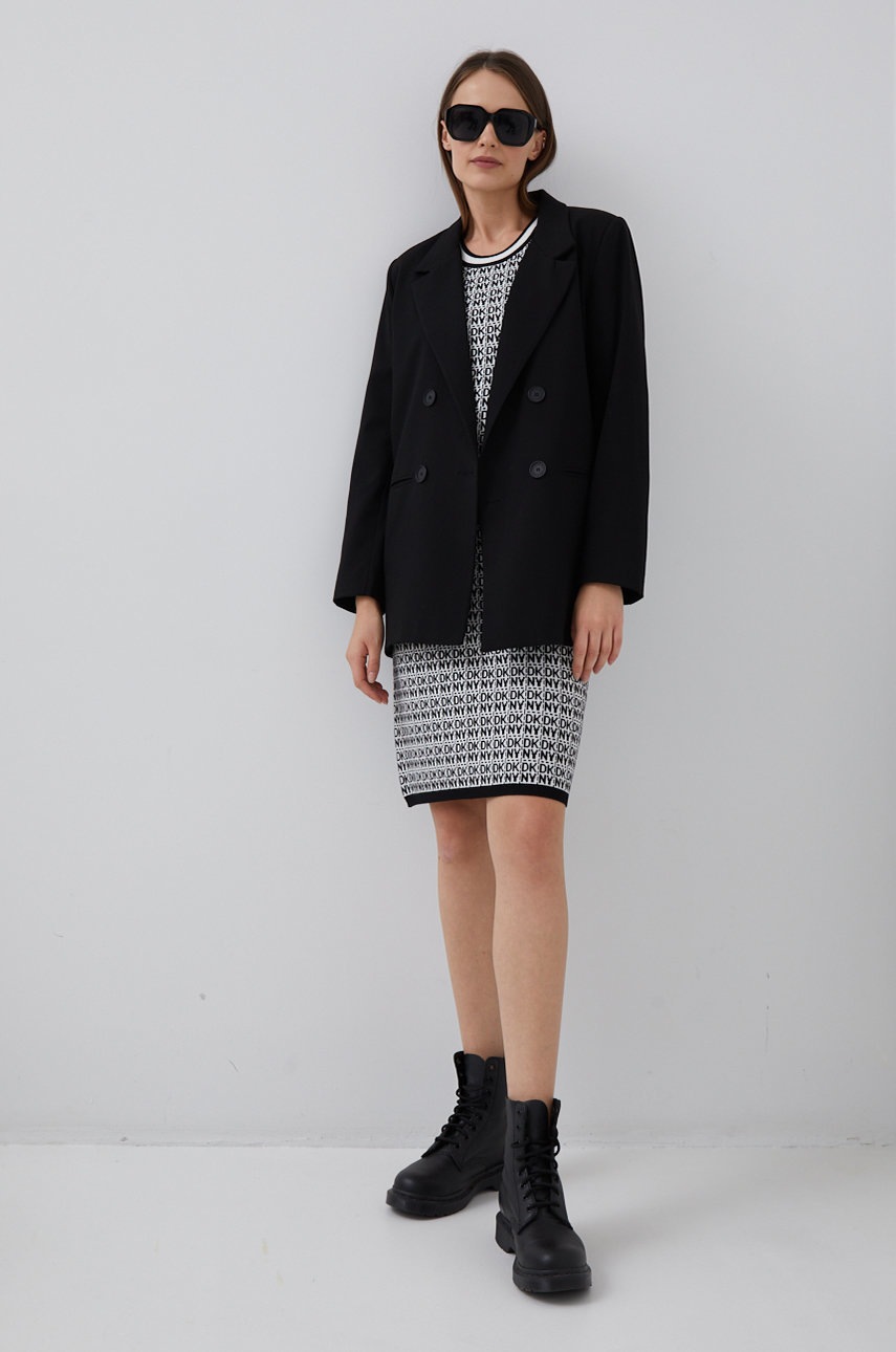 

Платье Dkny цвет белый mini облегающая