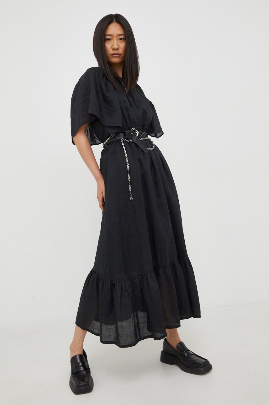 Marc o'polo rochie culoarea negru, maxi, evazati