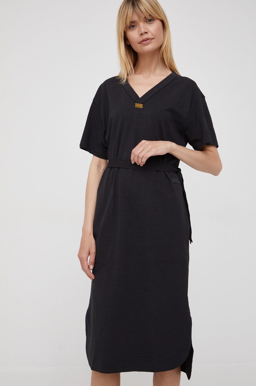 

Хлопковое платье G-Star Raw цвет чёрный mini oversize