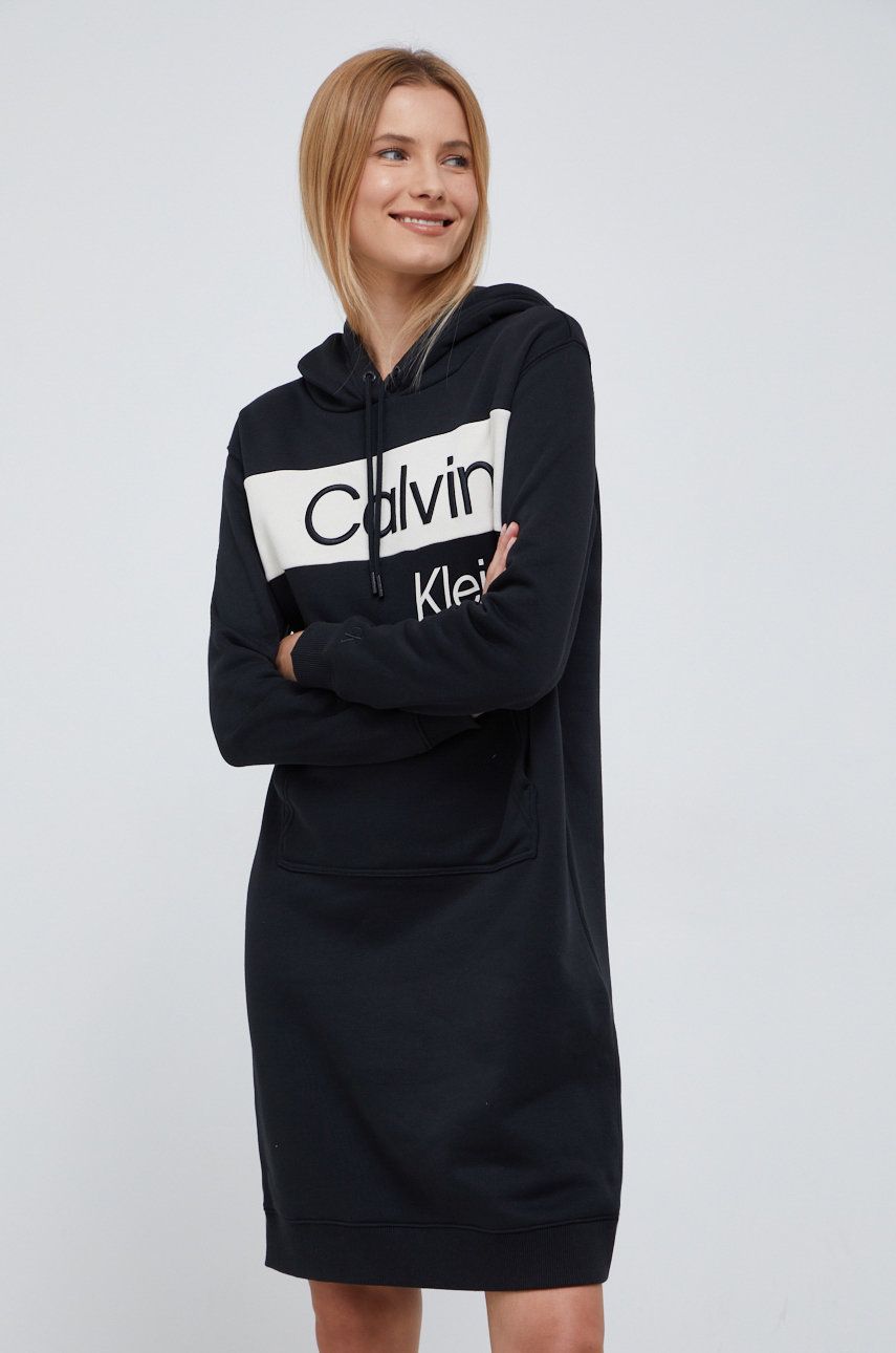 Calvin Klein Jeans sukienka J20J219072.9BYY kolor czarny mini prosta
