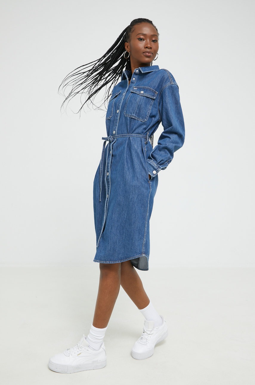 

Джинсовое платье Tommy Jeans mini прямая