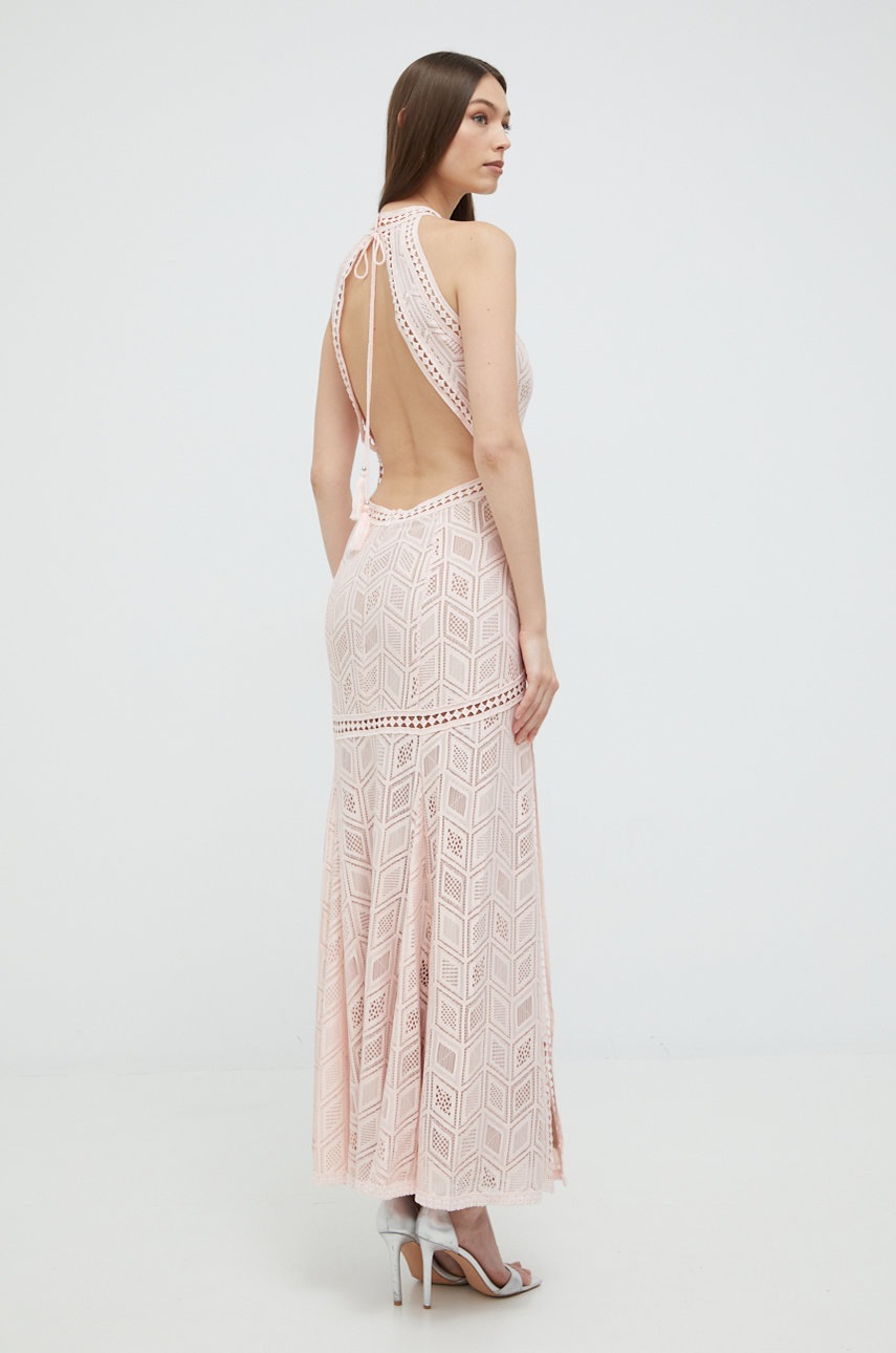 

Платье Guess цвет розовый maxi облегающая
