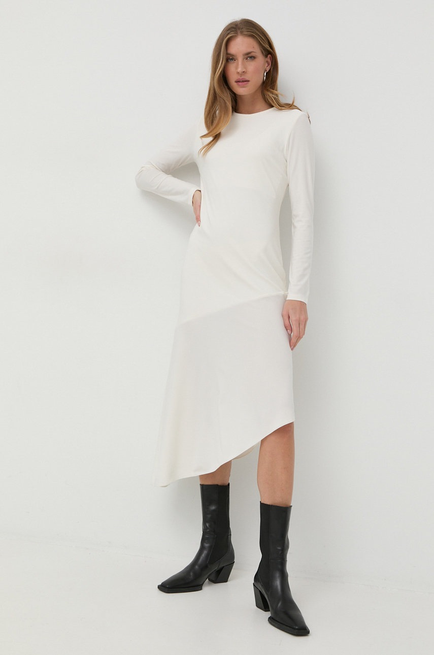 

Платье Max Mara Leisure цвет белый midi прямая