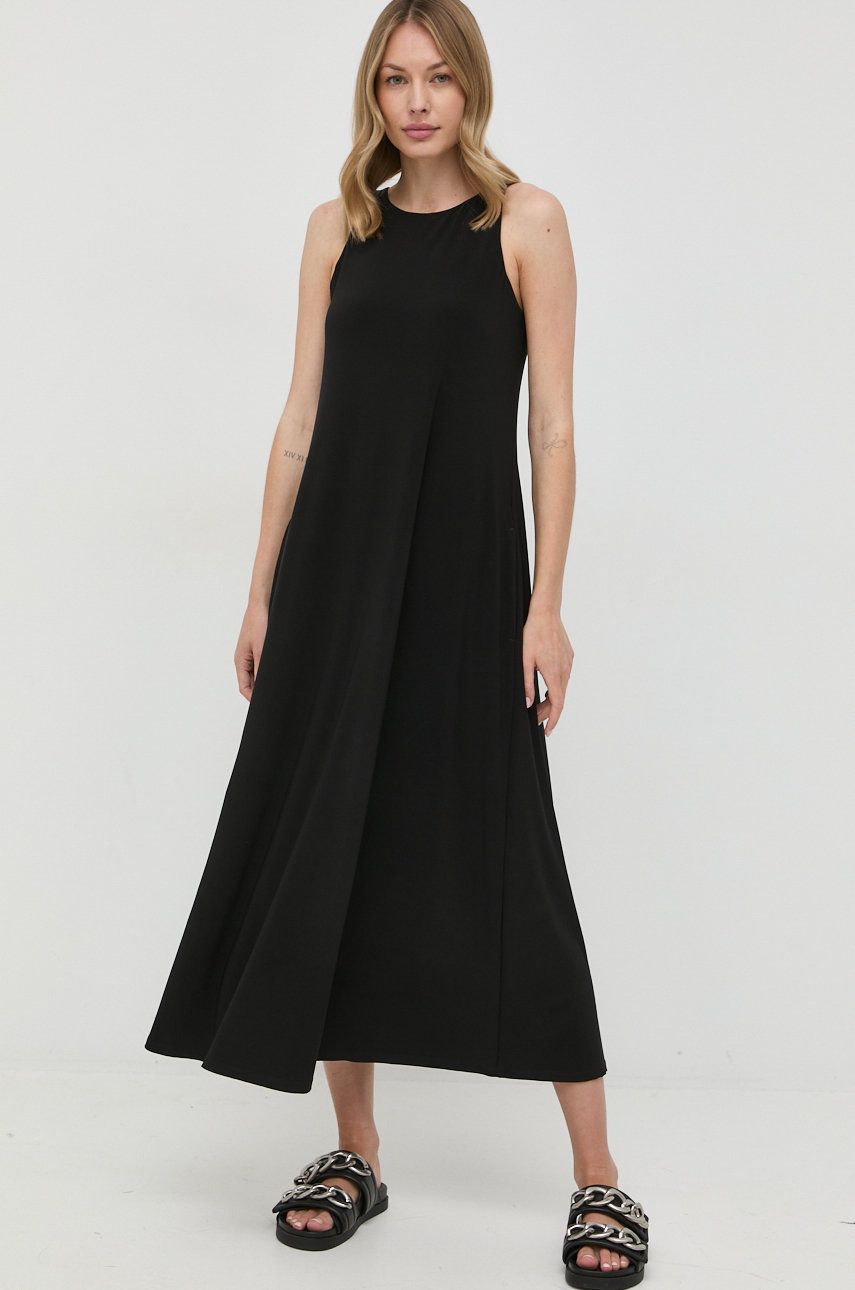 Max Mara Leisure rochie culoarea negru, maxi, drept answear.ro imagine noua