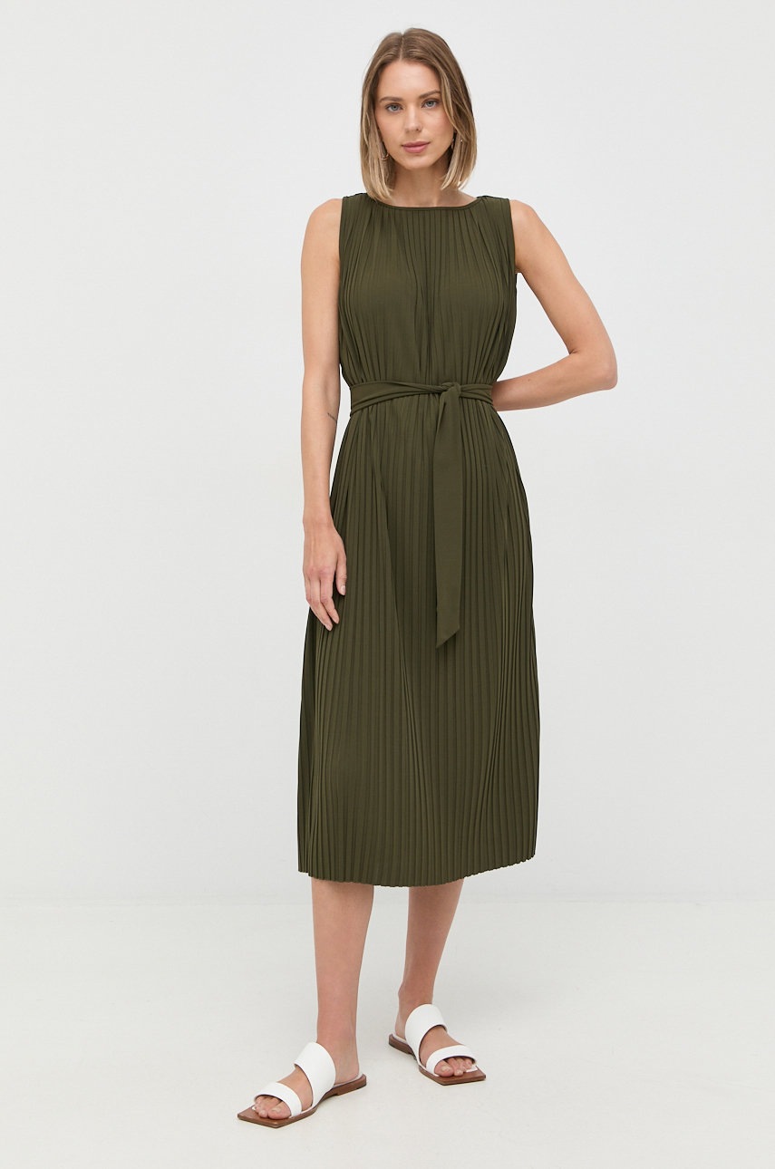 

Платье Max Mara Leisure цвет зелёный midi прямая