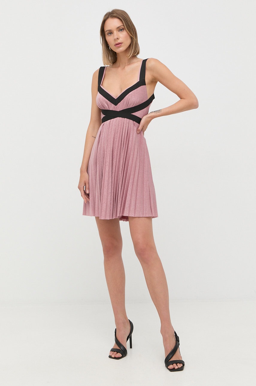 

Платье Pinko цвет розовый mini прямая