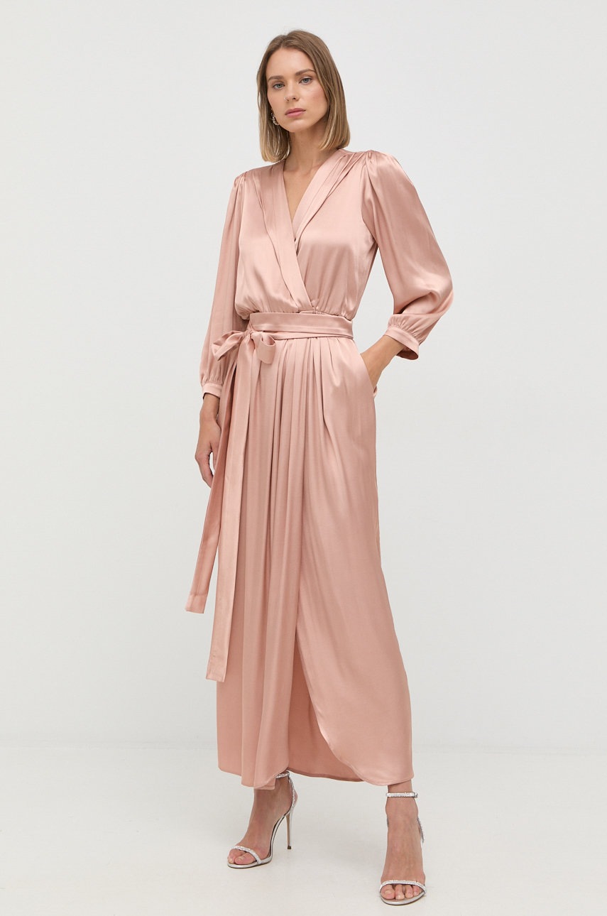 

Платье Pinko цвет розовый maxi расклешённая
