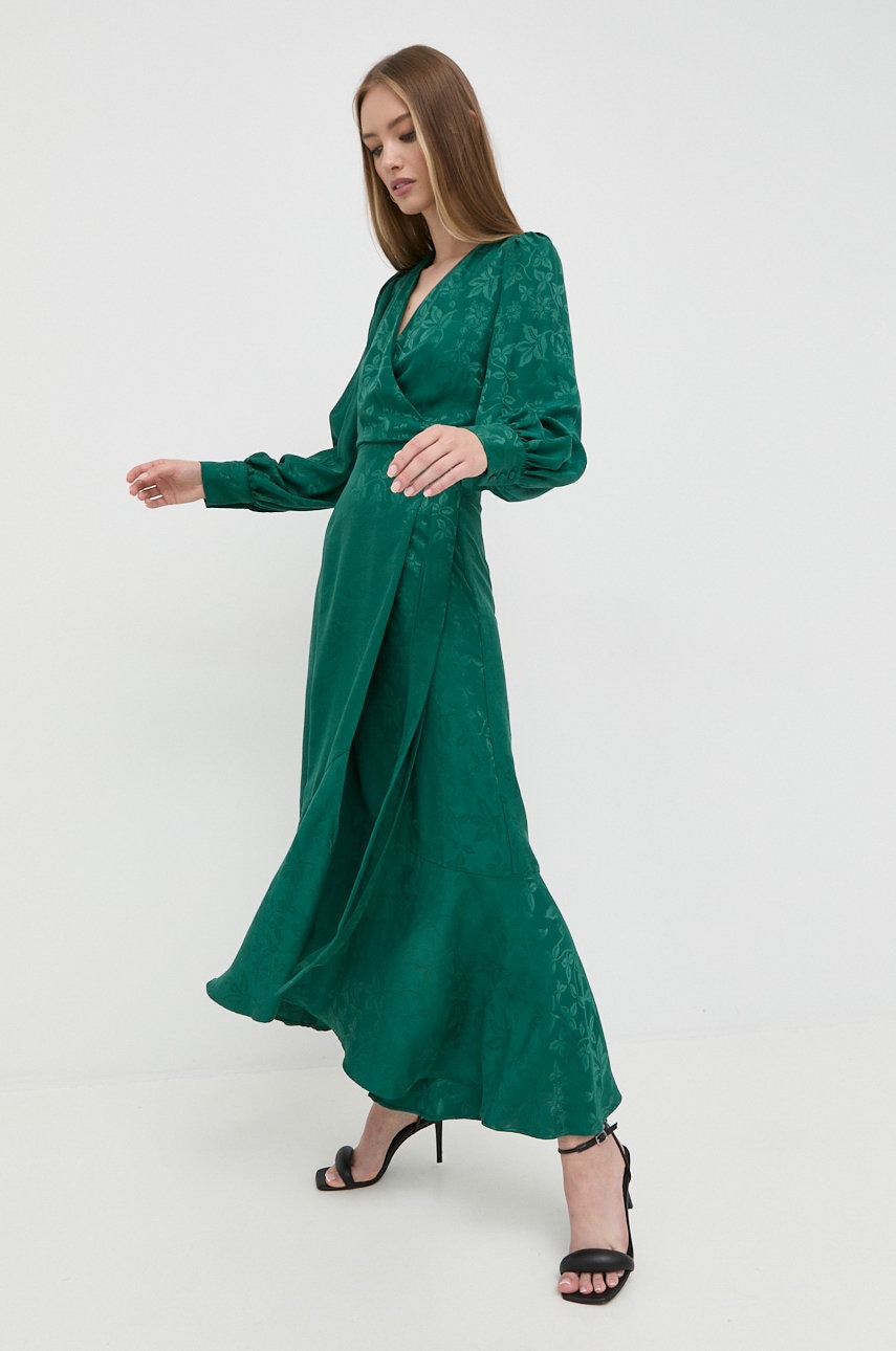 Ivy oak rochie culoarea verde, maxi, drept