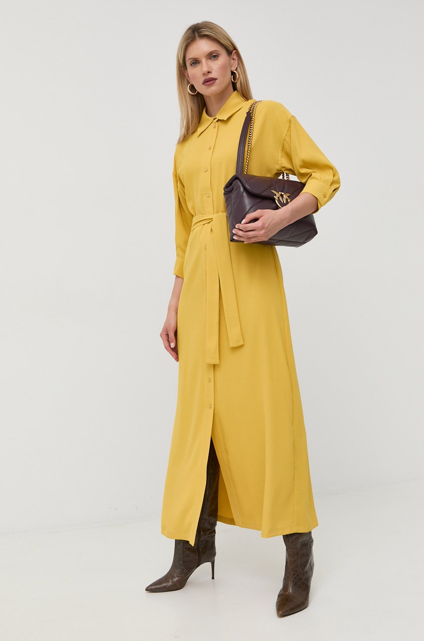 

Платье Twinset цвет жёлтый maxi прямая