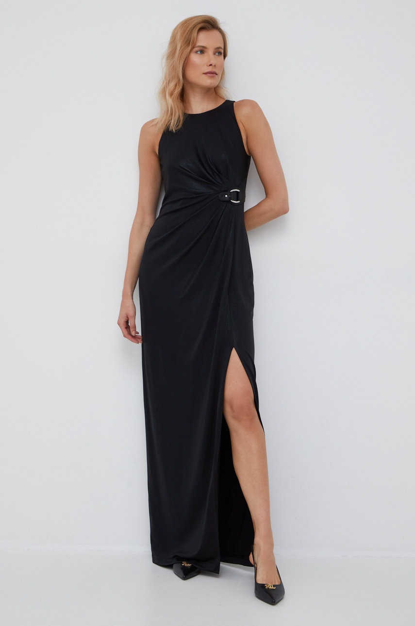 

Платье Lauren Ralph Lauren цвет чёрный maxi расклешённая