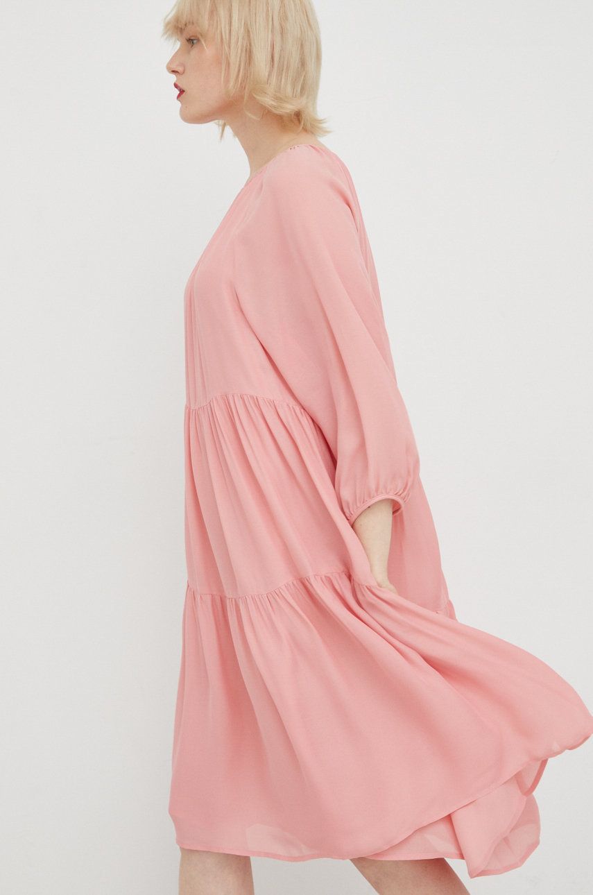 Drykorn rochie culoarea roz, mini, evazati answear.ro