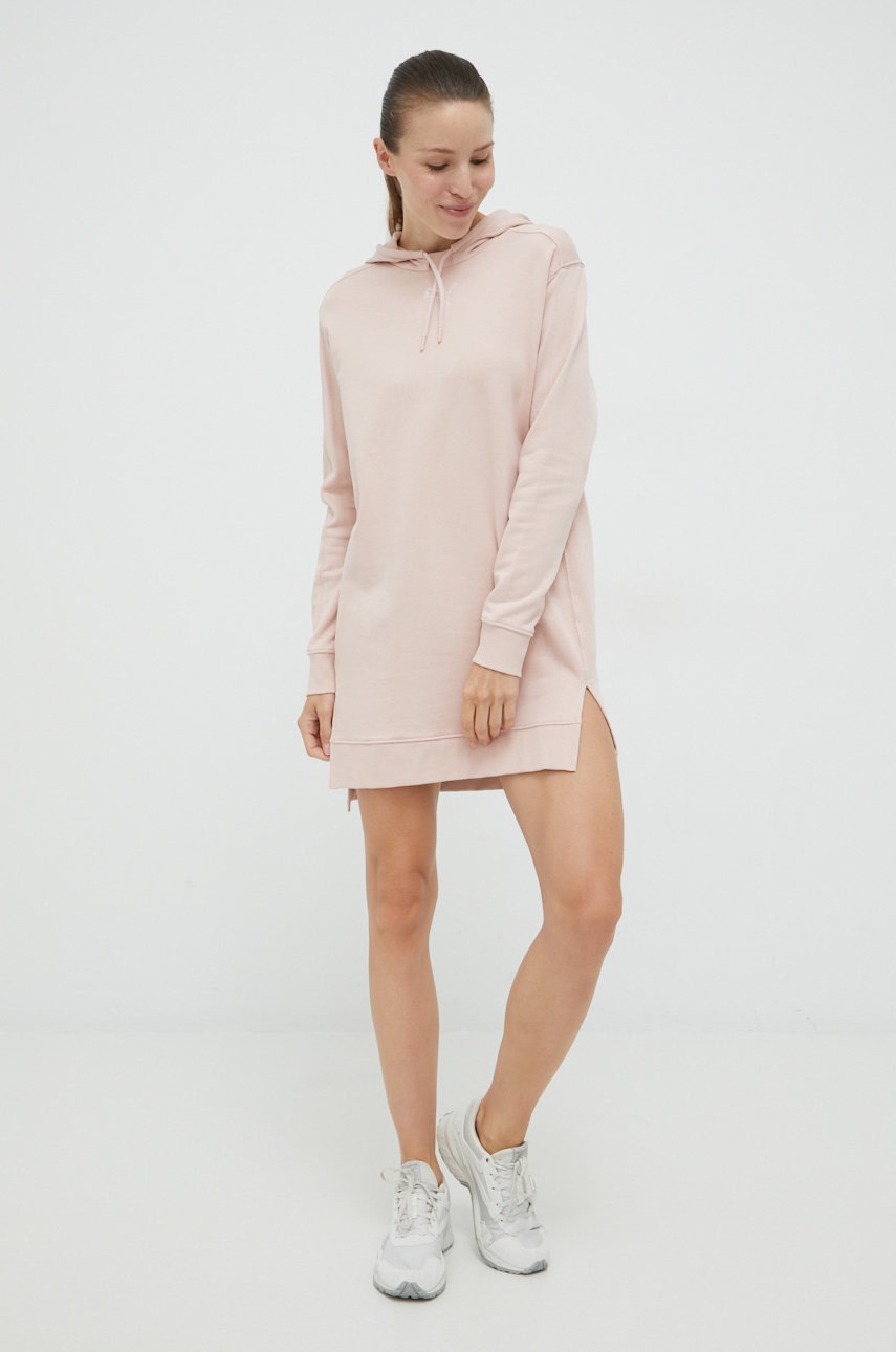 

Бавовняна сукня Puma колір рожевий mini oversize