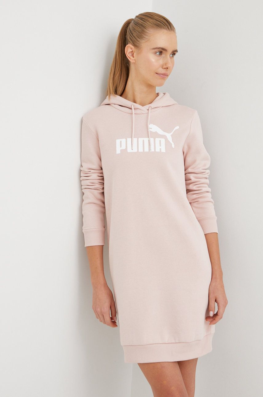Puma rochie culoarea roz, mini, drept