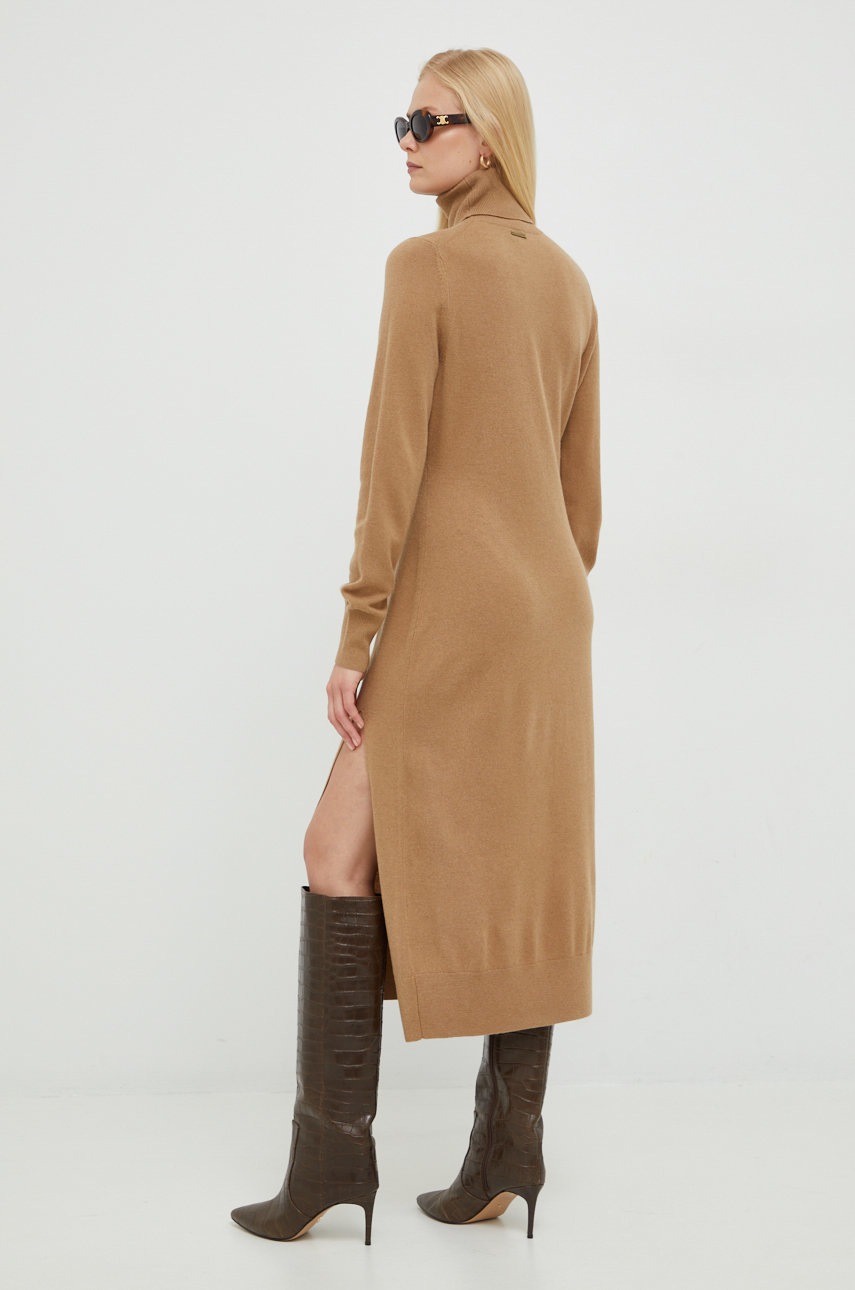 

Сукня з домішкою кашеміру MICHAEL Michael Kors колір коричневий midi пряма