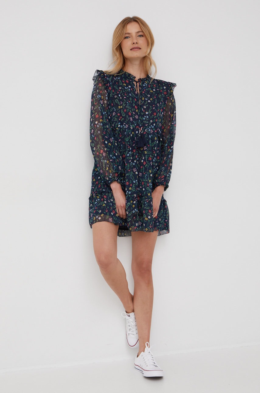 

Платье Pepe Jeans цвет синий mini расклешённое