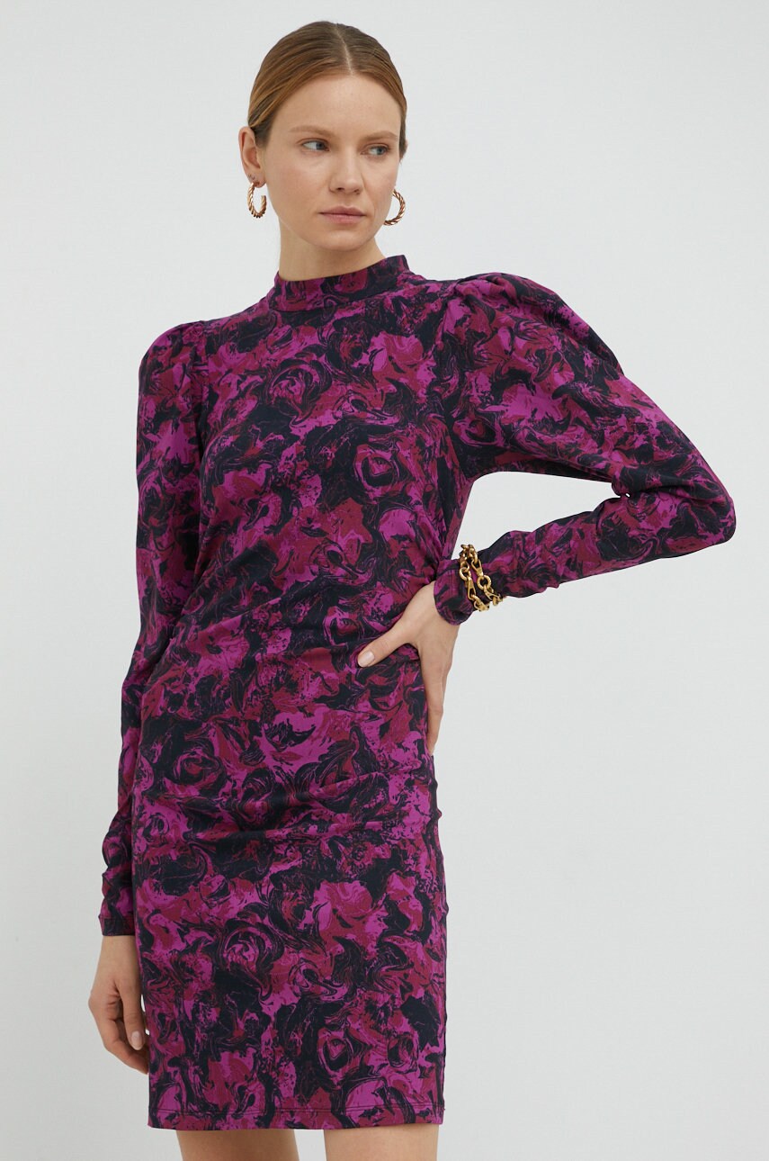 Gestuz rochie rava mini, mulata
