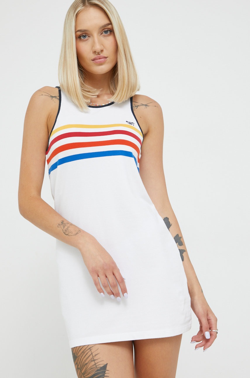

Платье Superdry цвет белый mini облегающая