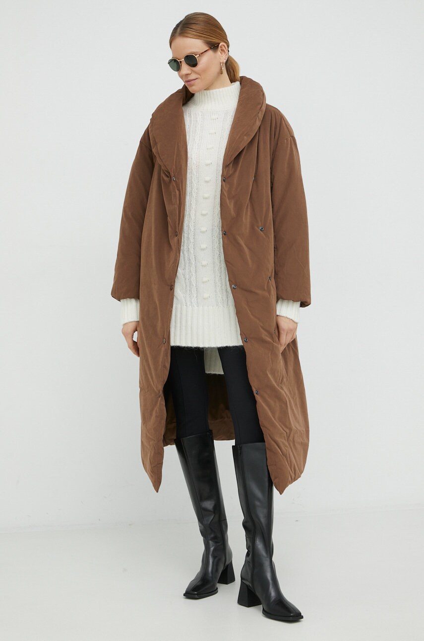 Вовняна сукня Young Poets Society Maja колір бежевий mini oversize