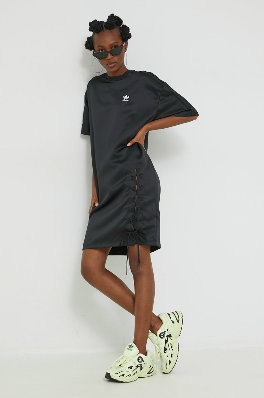 adidas Originals rochie Always Original culoarea negru, mini, oversize
