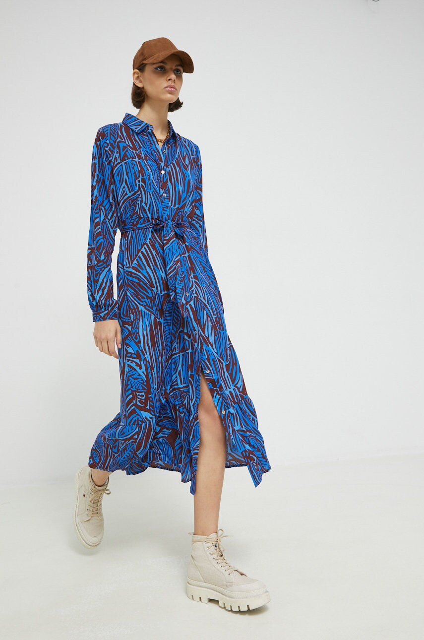 Only rochie culoarea violet, midi, drept