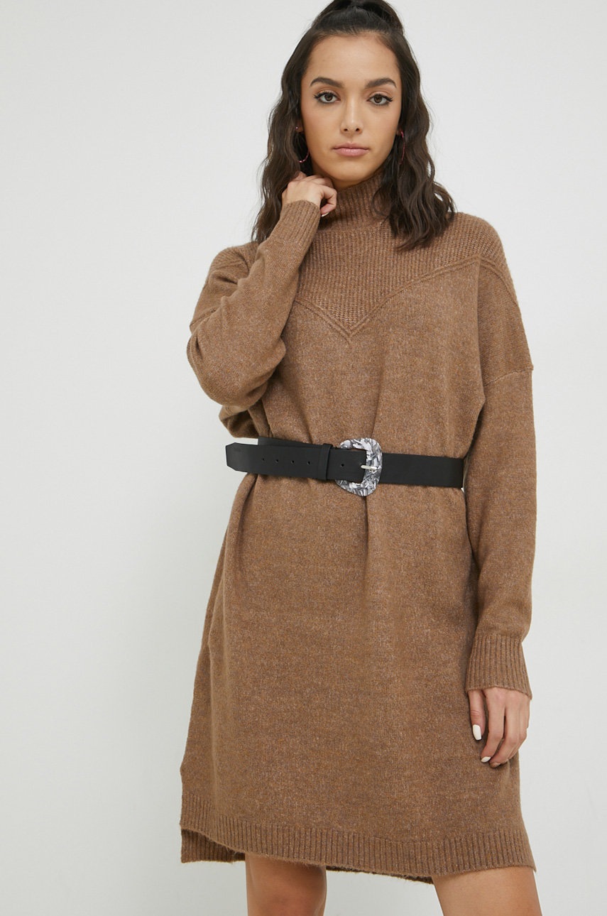 

Платье Only цвет коричневый midi oversize