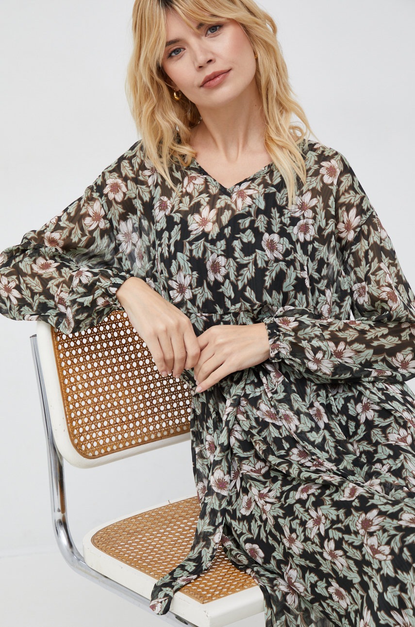 

Сукня Vero Moda колір чорний midi розкльошена
