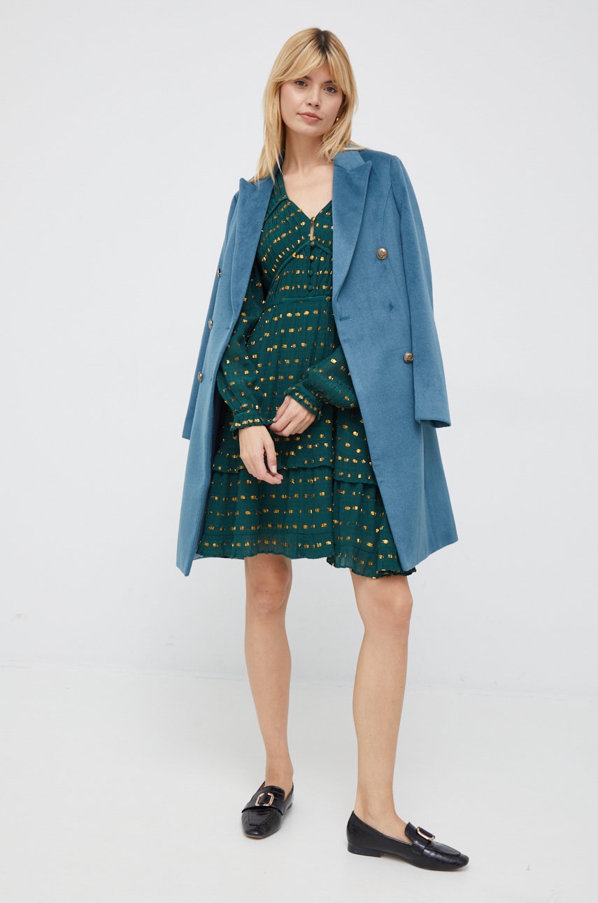 

Платье Scotch & Soda цвет зелёный mini расклешённая