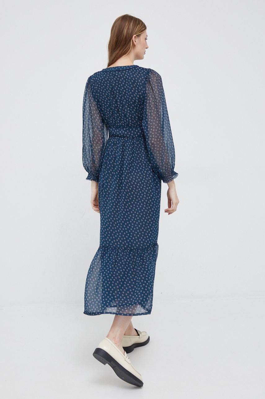 

Платье Pepe Jeans цвет синий maxi расклешённое