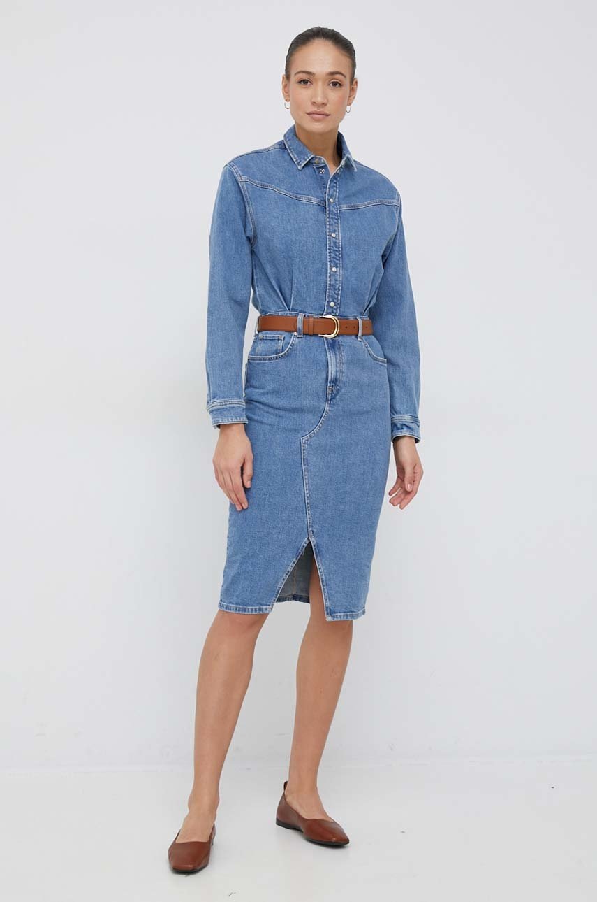 

Джинсовое платье Pepe Jeans midi прямая