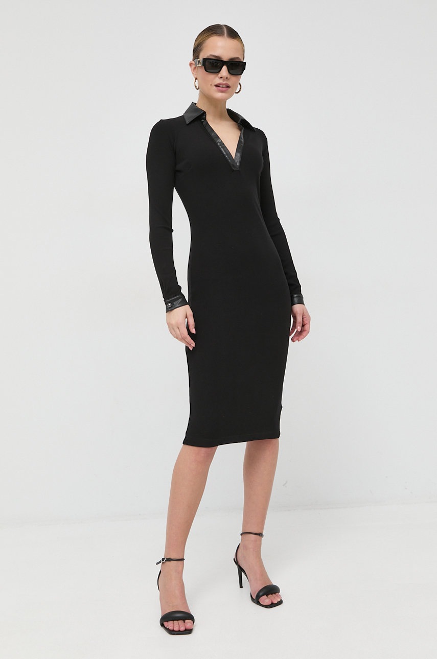 

Сукня Guess Yasmine колір чорний midi облягаюча