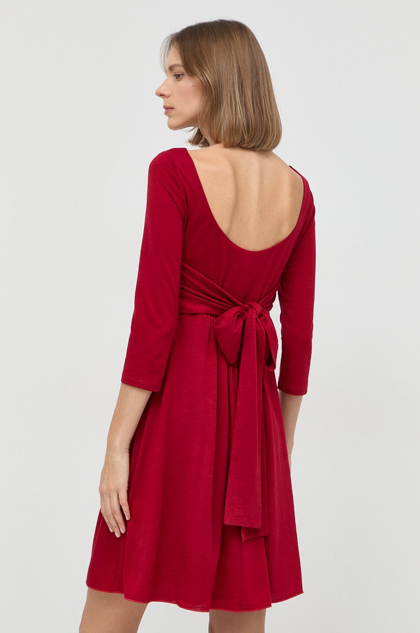 Max&co. rochie din lana culoarea rosu, mini, evazati